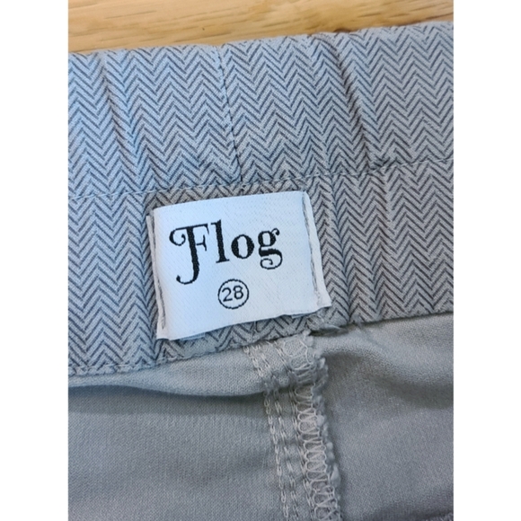 🆕️Bevy Flog - Tali Pant in Green Herringbone Size 28 Travel Baddie Minimalist - Picture 5 of 10